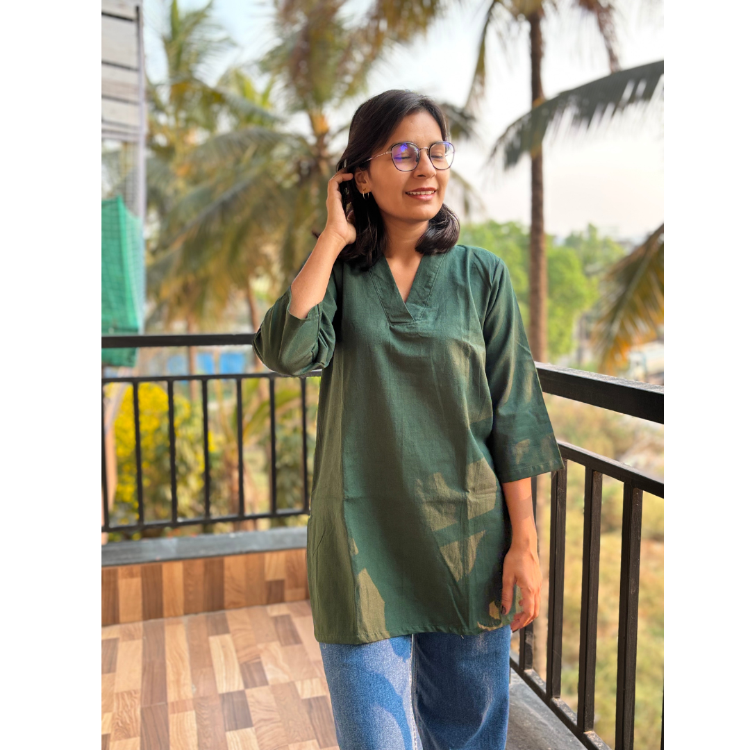 Green Short Kurti