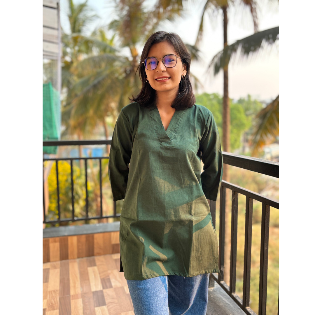 Green Short Kurti