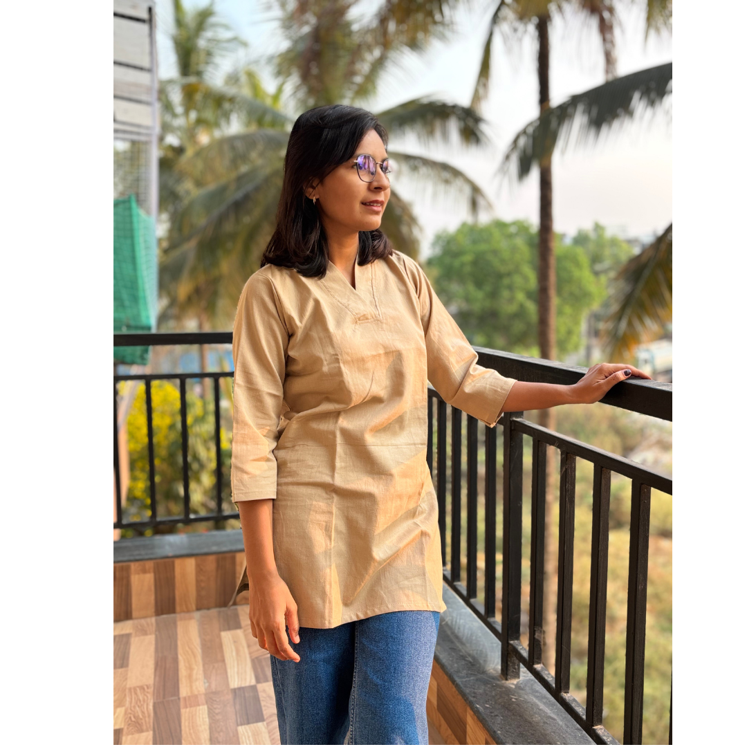 Beige Short Kurti