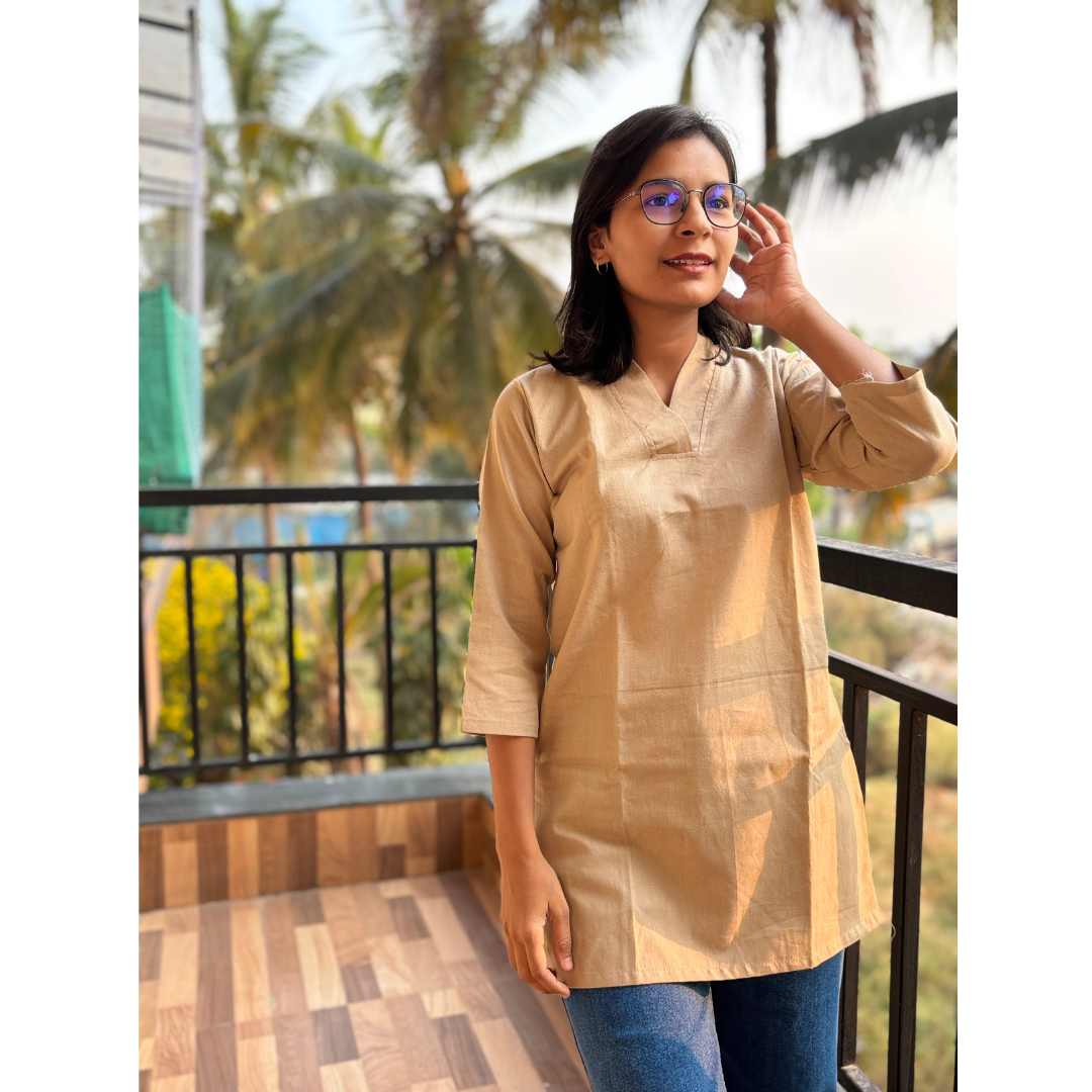 Beige Short Kurti
