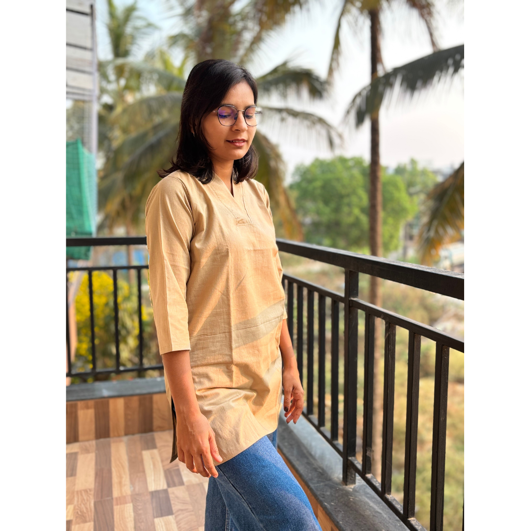 Beige Short Kurti
