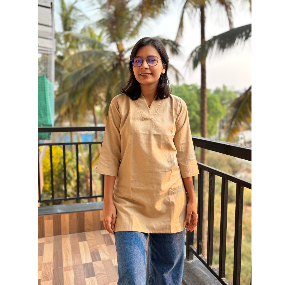 Beige Short Kurti