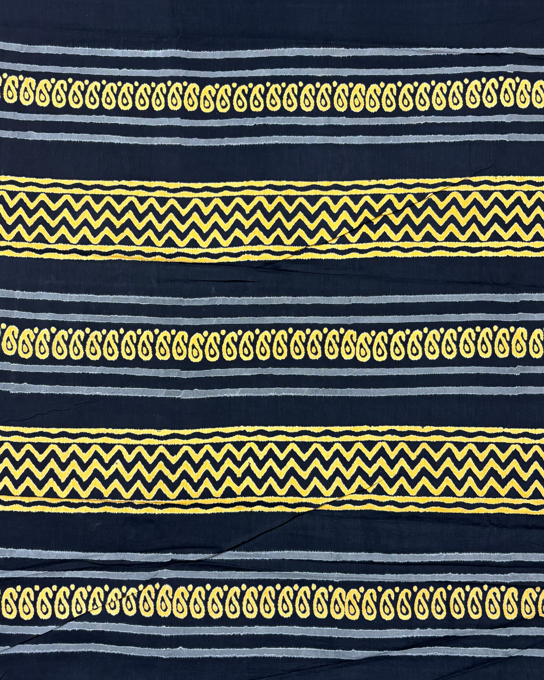 Classic Black Mul Cotton Saree with Mustard Border