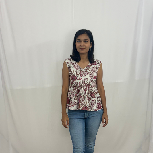 Floral Peplum Top