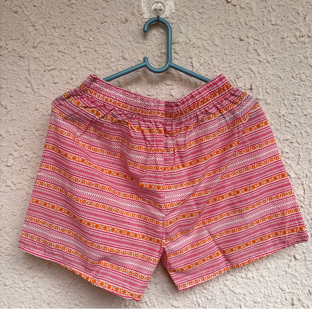 Handcrafted Cotton Block Print Shorts