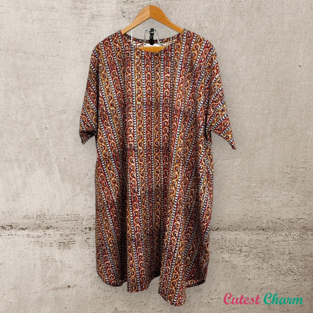 Brown Block printed Tunic