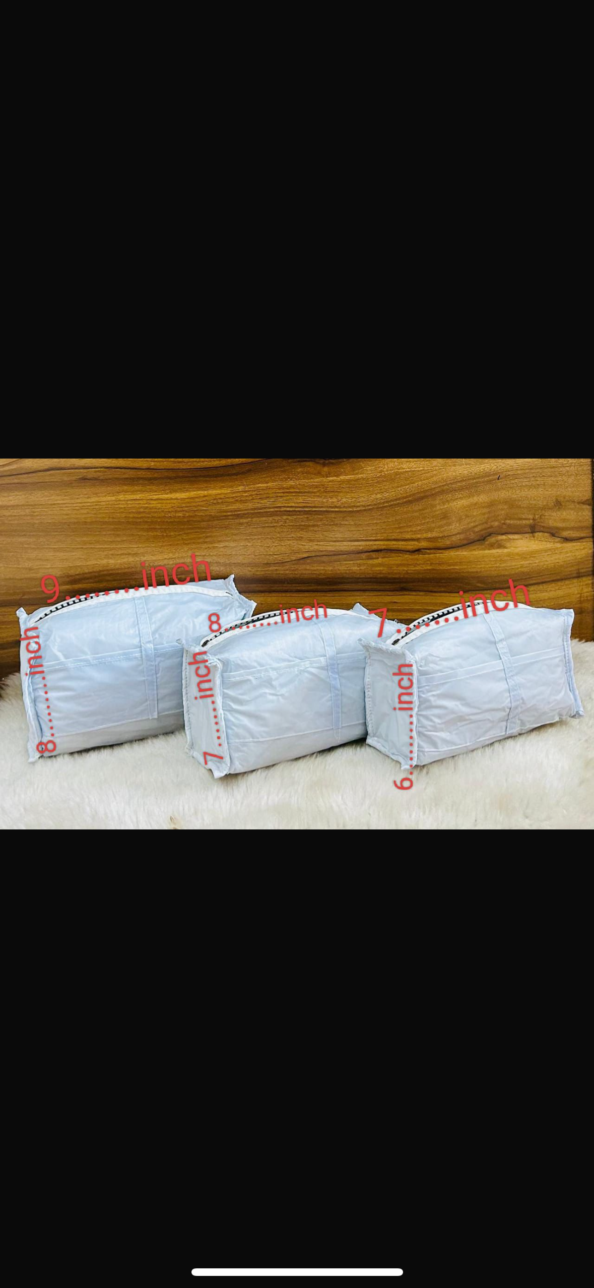 Block printed pouch set of 3