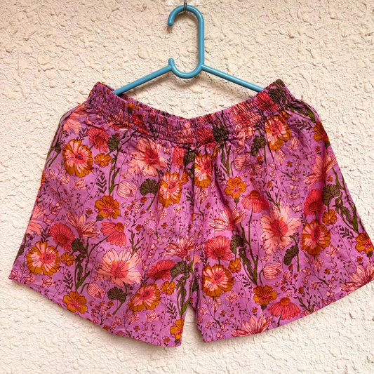 Handcrafted Cotton Block Print Shorts