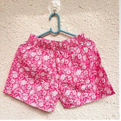 Handcrafted Cotton Block Print Shorts