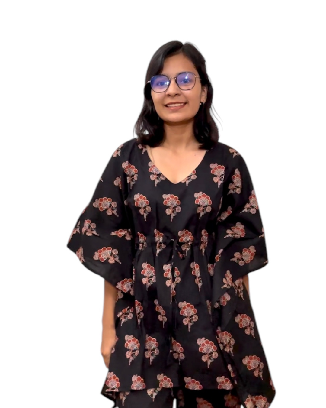 Black Floral Printed Co-ord Set